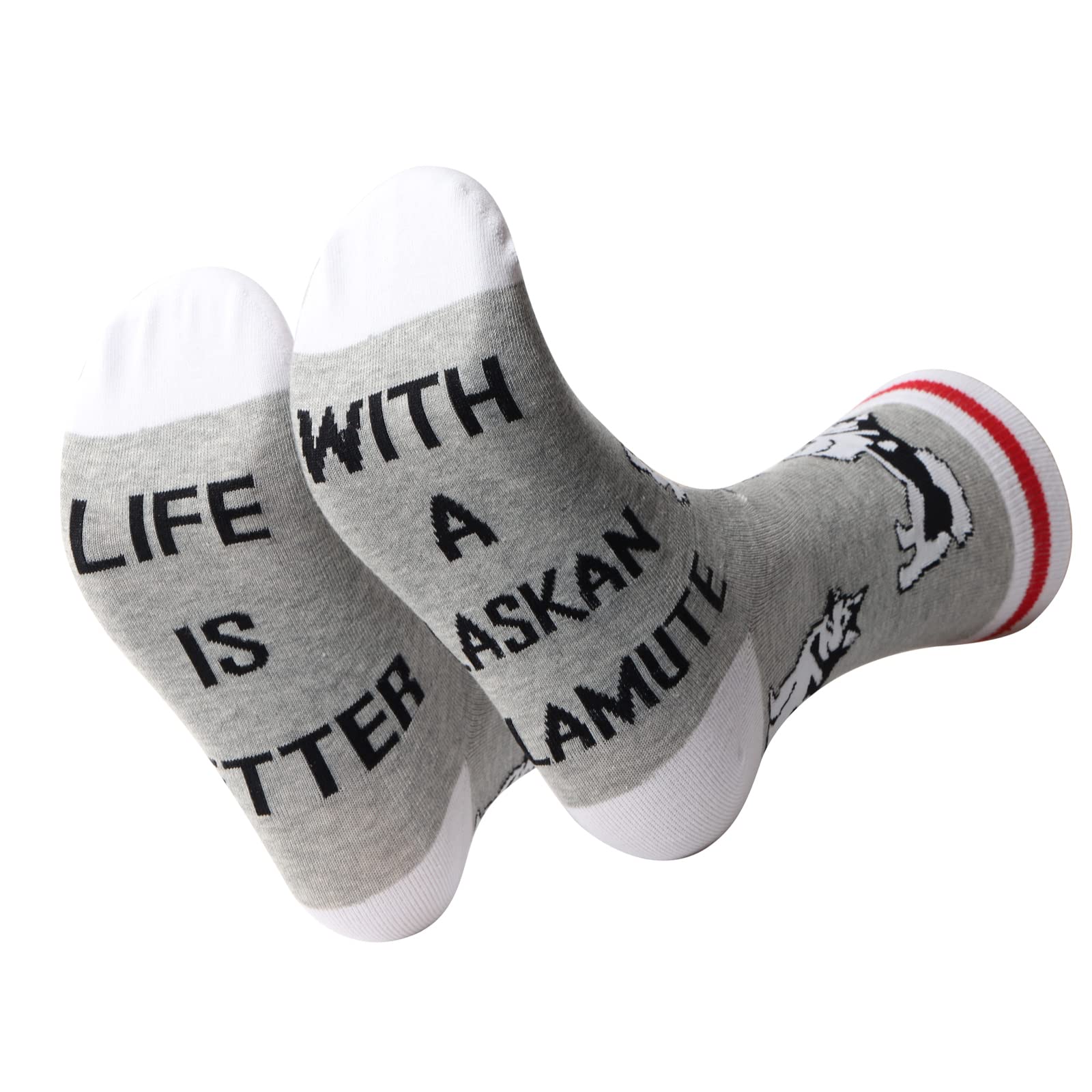 PXTIDY 2 Pairs Alaskan Malamute Dog Socks Life Is Better With An Alaskan Malamute Dog Owner Gifts Socks