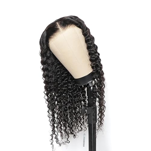 ISEE Hair-Pelucas delanteras de malla transparente, Cabello humano, Pelucas de onda profunda, Densidad 150%, Rizado profundo, Pelucas de cabello