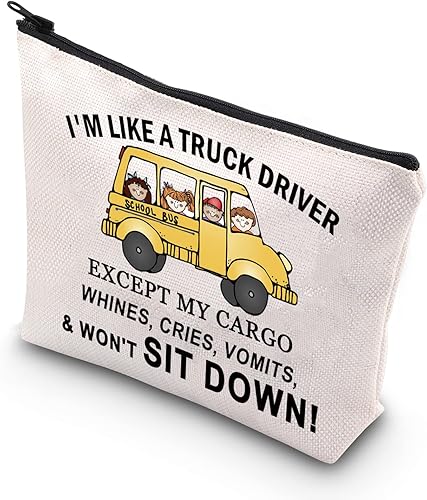 TSOTMO Novedad Conductor de autobús escolar Regalo de conductor de autobús Cosméticos Bolsa de agradecimiento Regalo de jubilación para conductor de