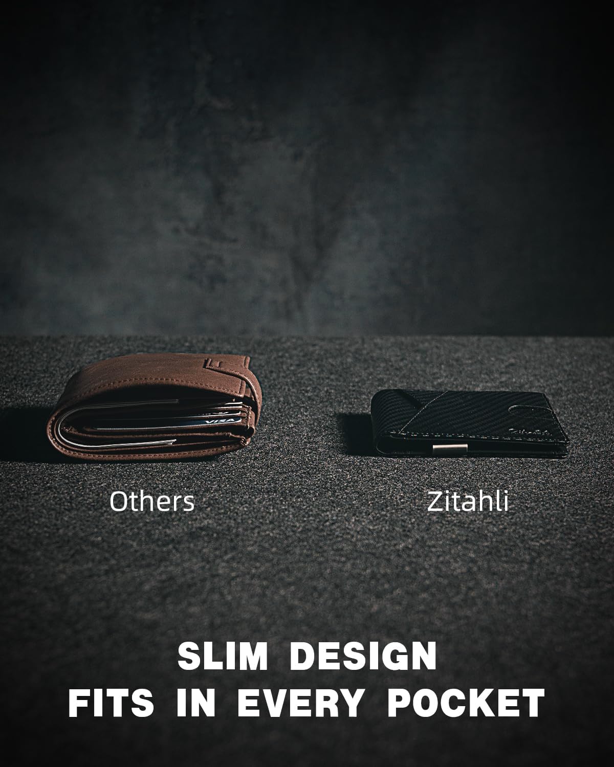 Zitahli Wallet for Men - with Money Clip Slim Leather Slots Credit Card Holder RFID Blocking Bifold Minimalist Wallets with Gift Box : Clothing, Shoes & Jewelry