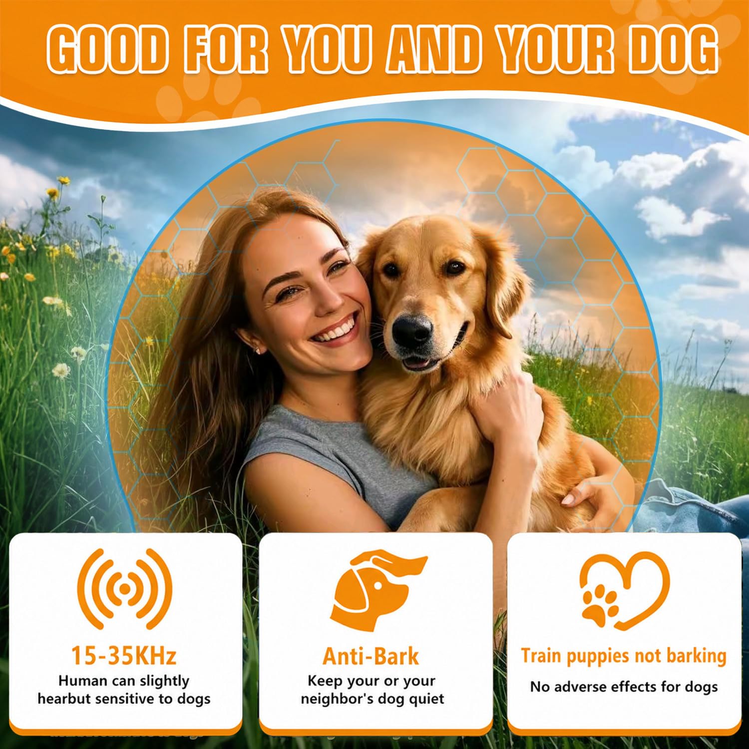 Tetra Dispositif anti-aboiement pour chiens, dispositif de dissuasion à ultrasons pour chiens, dispositif de contrôle des aboiements rechargeable, capteur anti-aboiements de 10 m et télécommande de