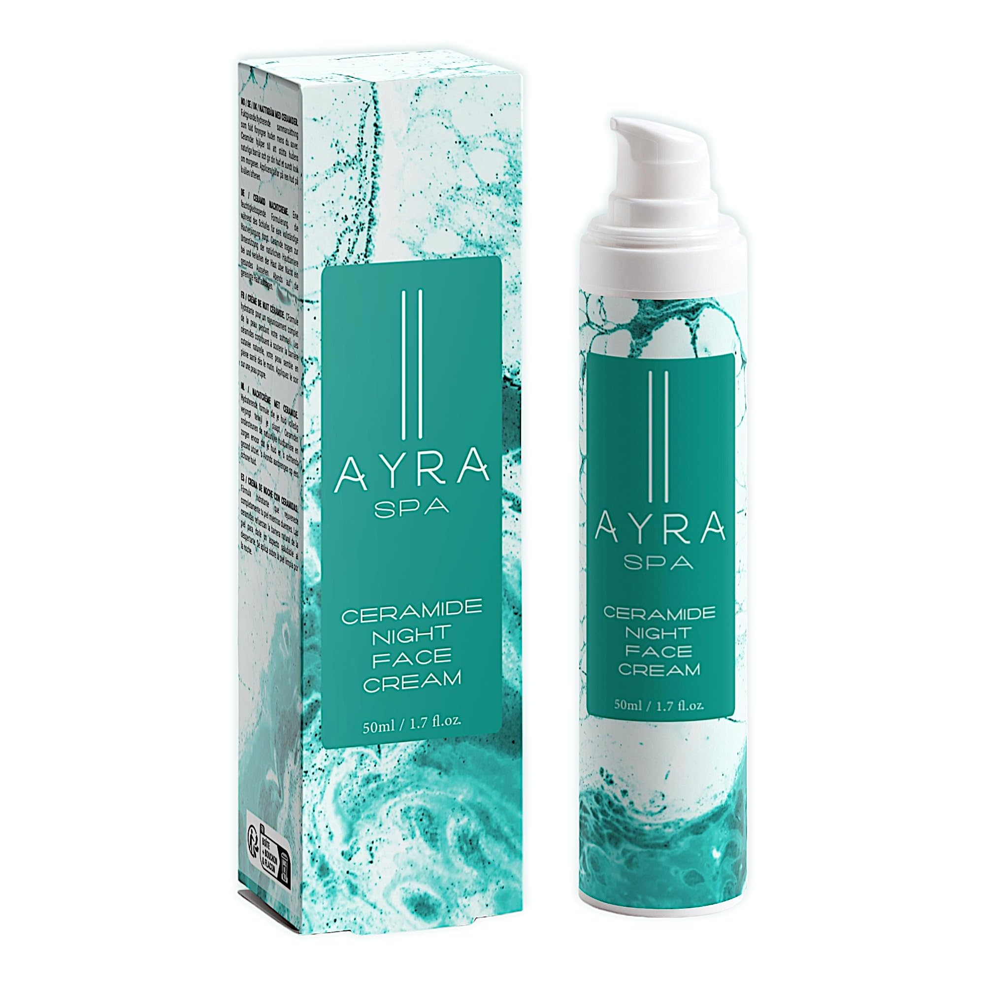 Crema Viso Notte alle Ceramidi | con Aloe Vera, Burro di Cacao, Olio di Jojoba | Contiene Lipidi Complessi e Acidi Grassi | VEGAN & 99% Naturale | Certificata COSMOS