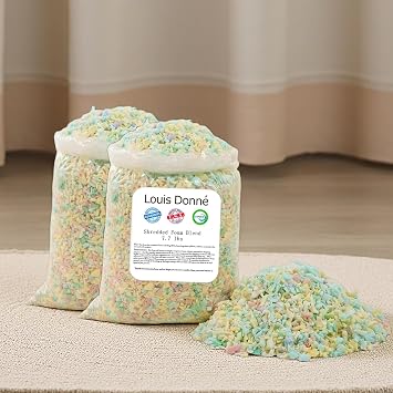 Louis Donne 8.8lbs Shredded Foam Bean Bag Filler Supersoft Convenient Ottoman Filling Pillow Stuffing Recycle High Resilience Foam Filling for Pouf Ottoman Dog cat Beds Pillow DIY Crafts