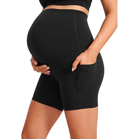 Buttery Soft CRZ YOGA Maternity Biker Shorts