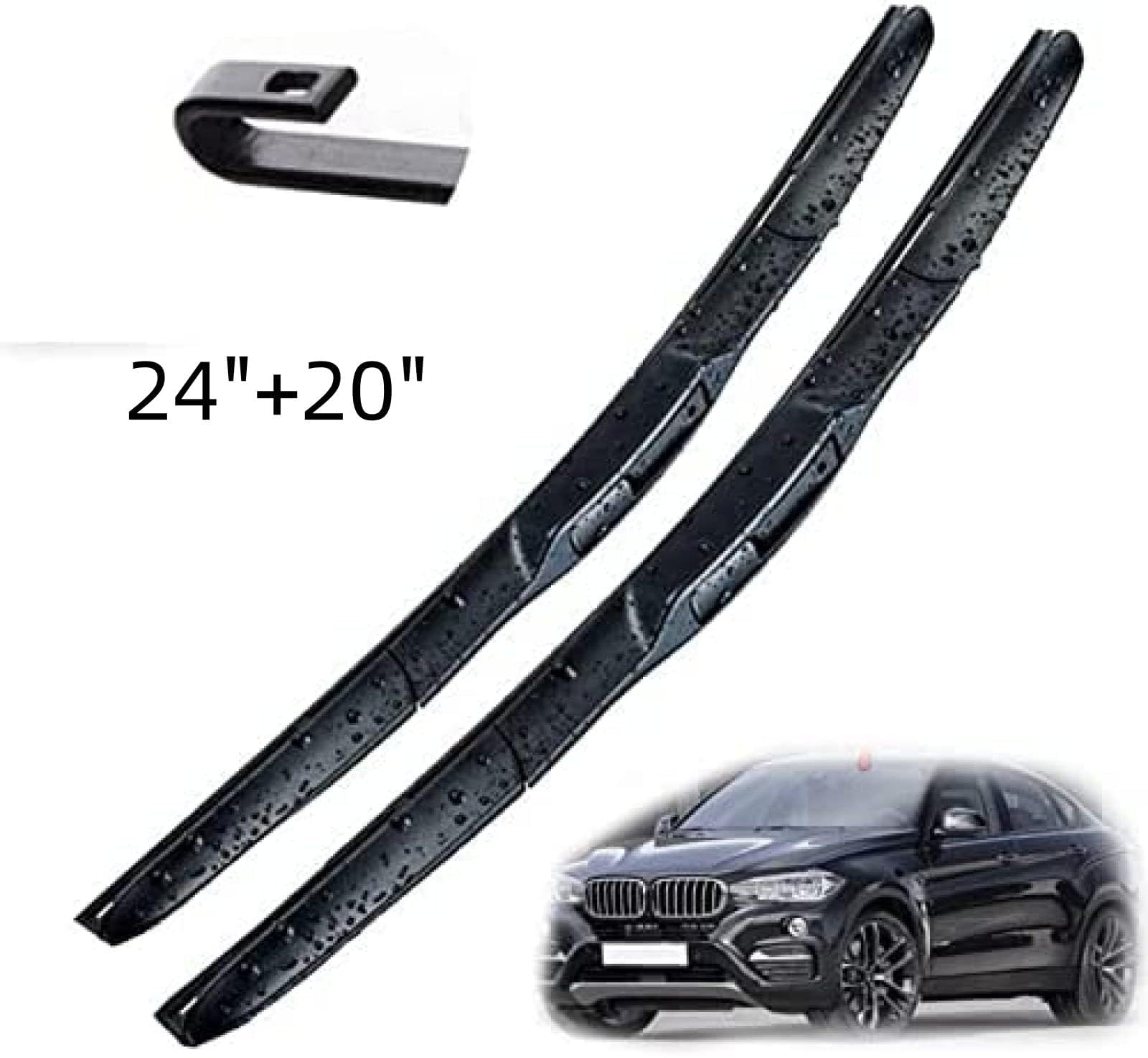TUBIC Tergicristallo Parabrezza per BMW X6 F16 2014 2015 2016 2017,Auto Anteriore e Posteriore Tergicristalli per Parabrezza Ricambio Accessori