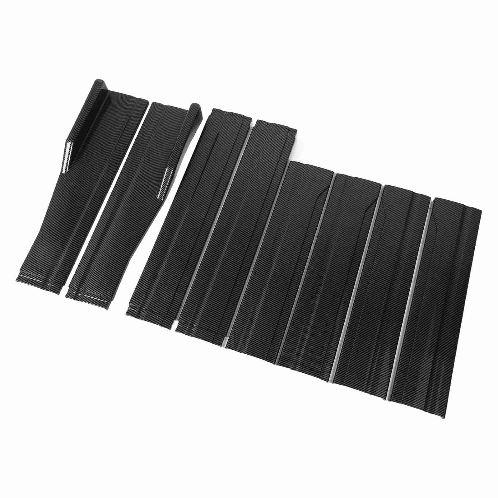 Jupe Lat¨¦rale de Voiture en Fiber de Carbone, 200X11cm, Type 4 Sections, S¨¦parateur de Jupe Lat¨¦rale Gauche Droite, Voitures Universelles