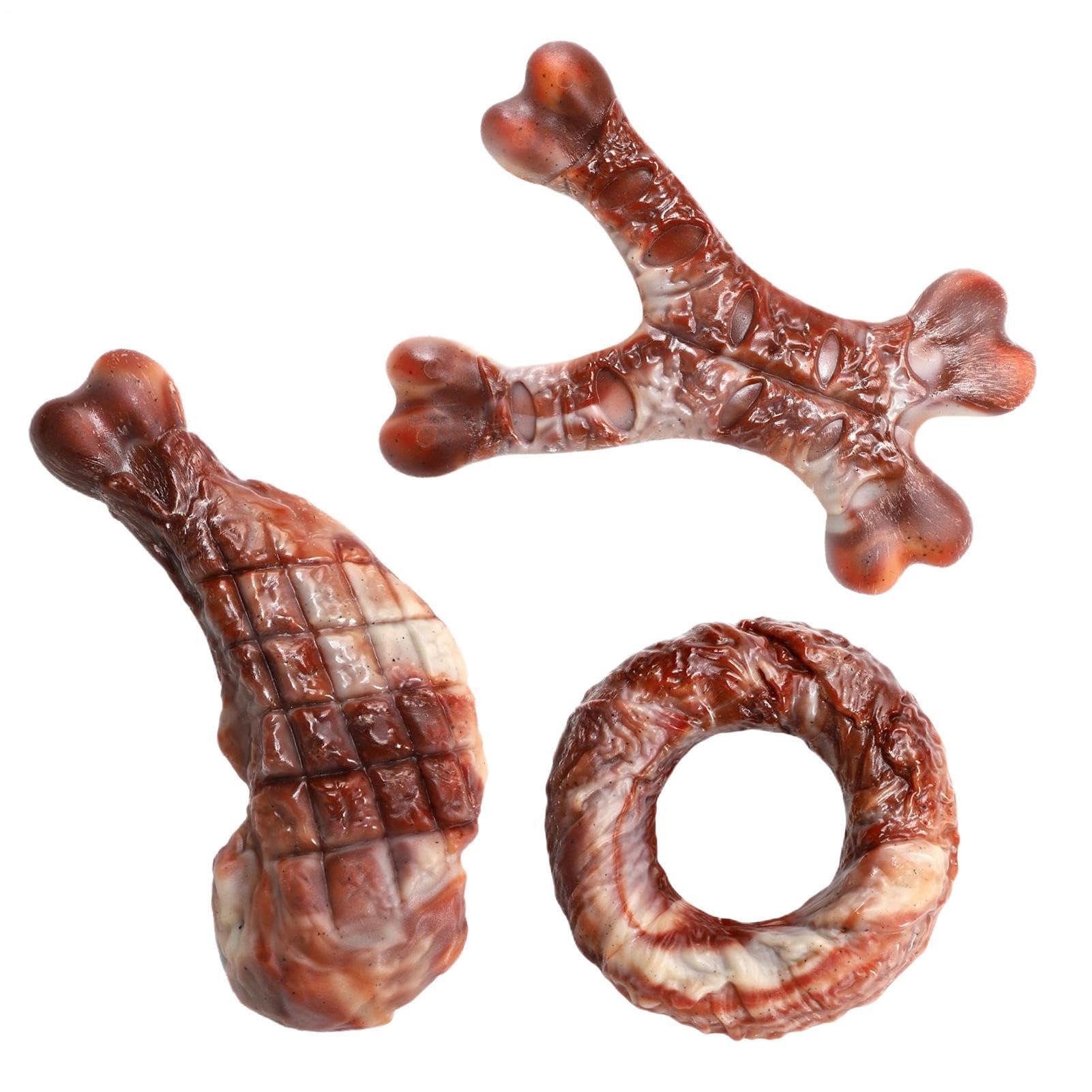 Lot de 3 jouets à mâcher pour chiots et chiens de taille moyenne