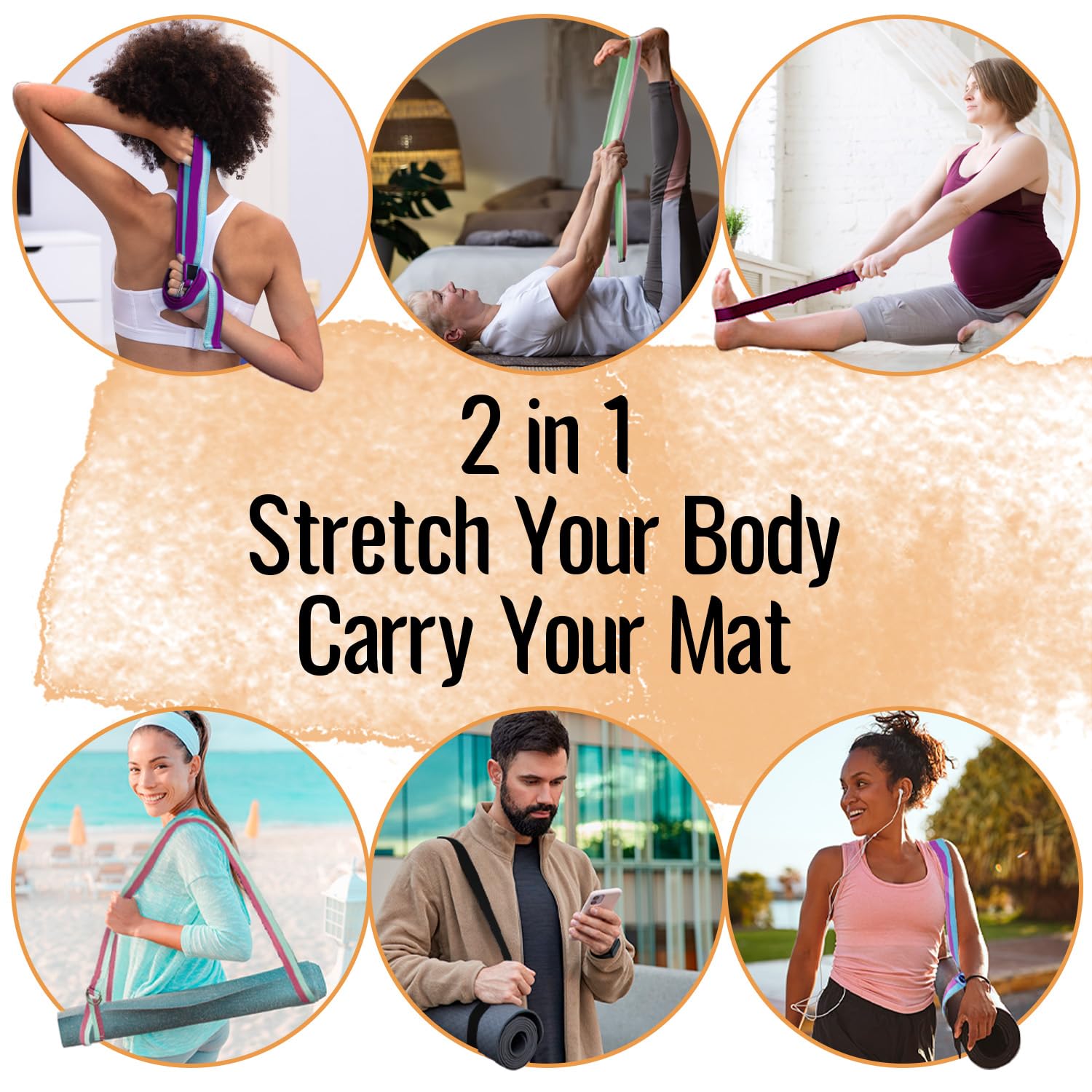 TECEUM Yoga & Mat Strap - Stretch Better! -2