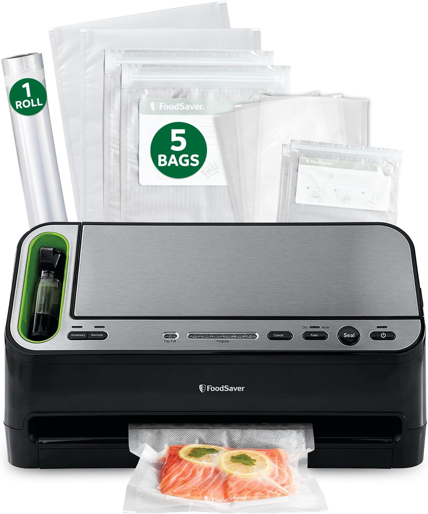 V4400 2-in-1 Vacuum Sealer Machine with Automatic Vacuum Sealer Bag Detection and Starter Kit