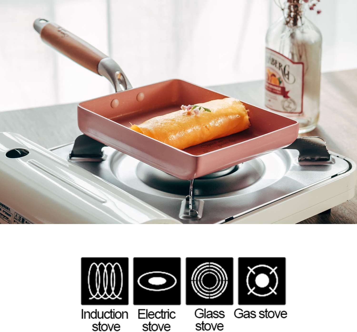 Buy ROCKURWOK Japanese Omelette Pan Nonstick Tamagoyaki Egg Pan