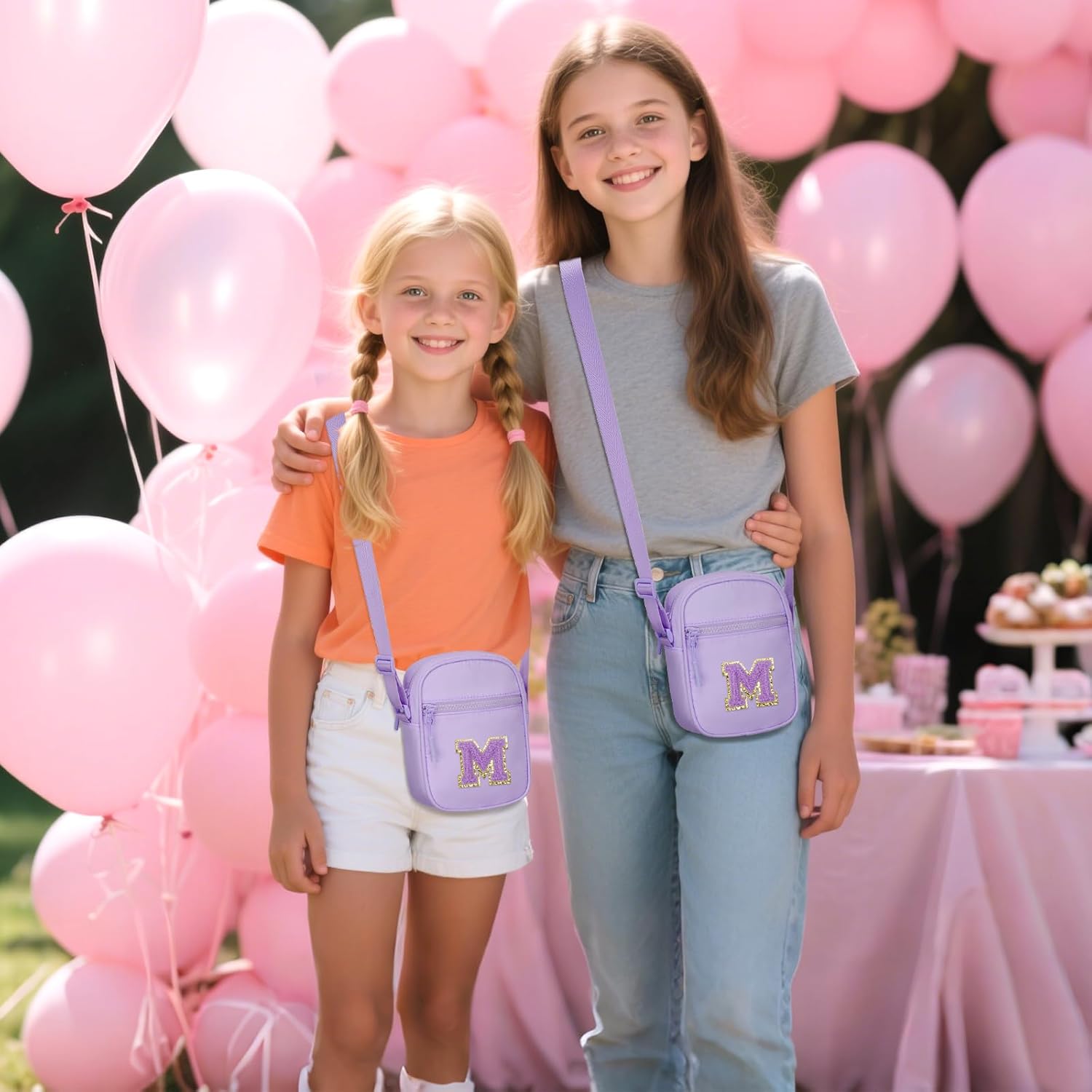 Birthday Gift for Girls Initial Kids Crossbody Purse Toddlers Bag for Age 3-10 - Image 3