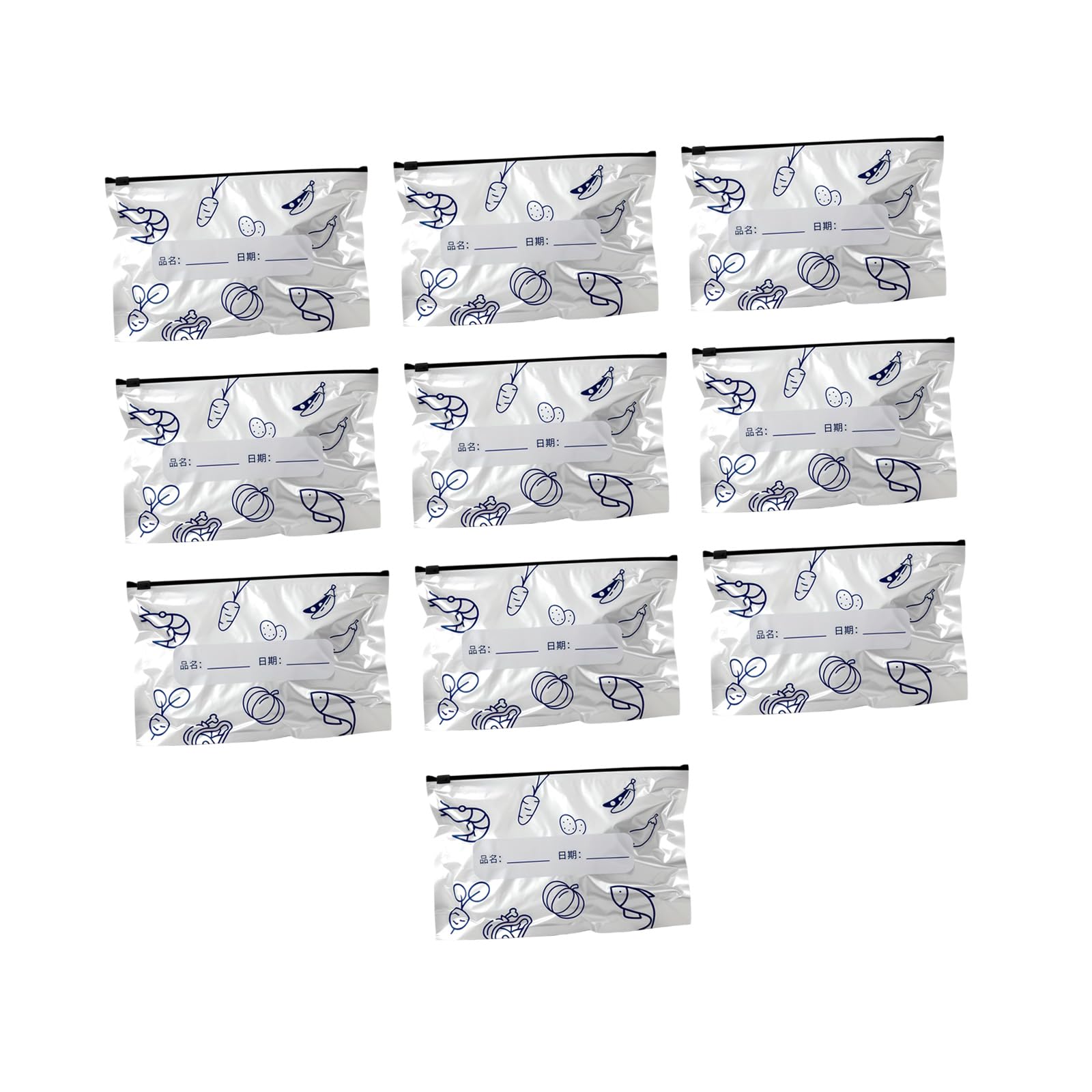 JSGHGDF Duty Aluminum Foil Food Storage Bags Freezer Safe Leakproof Zippered for Freshness Preservation Aluminum Foil Containers Light Blocking Reclosable for Fruits Snacks Preservation