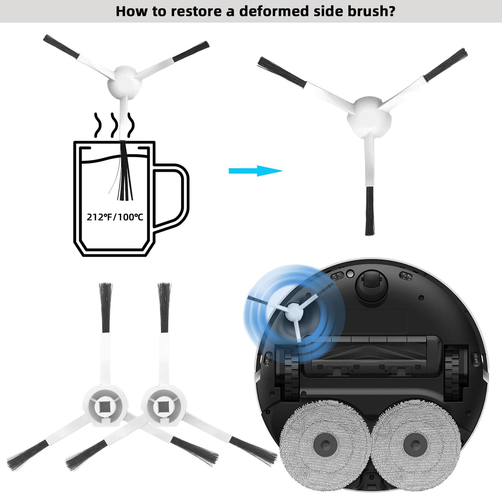 Brosse Principale Rechange Pour Dreame L10s Ultra/D10s - Accessoire Robot Aspirateur