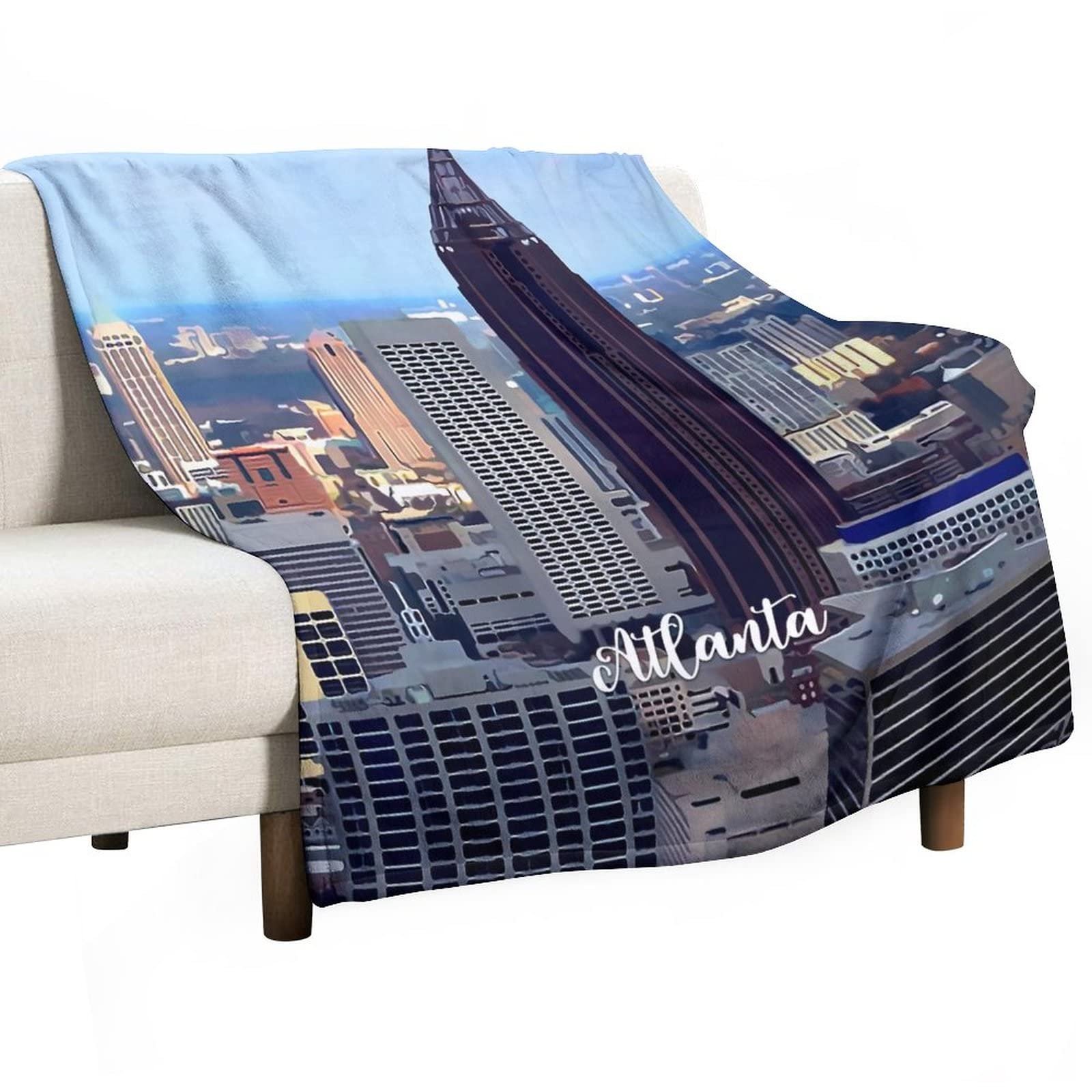 Couverture chaude Atlanta en flanelle douce pour cadeau