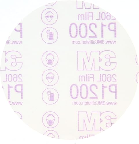 Miniatura 2 de 3M Stikit - Disco abrasivo de película de acabado 260L, 01318, 6 in, P1200, 100 discos por caja, Blanco