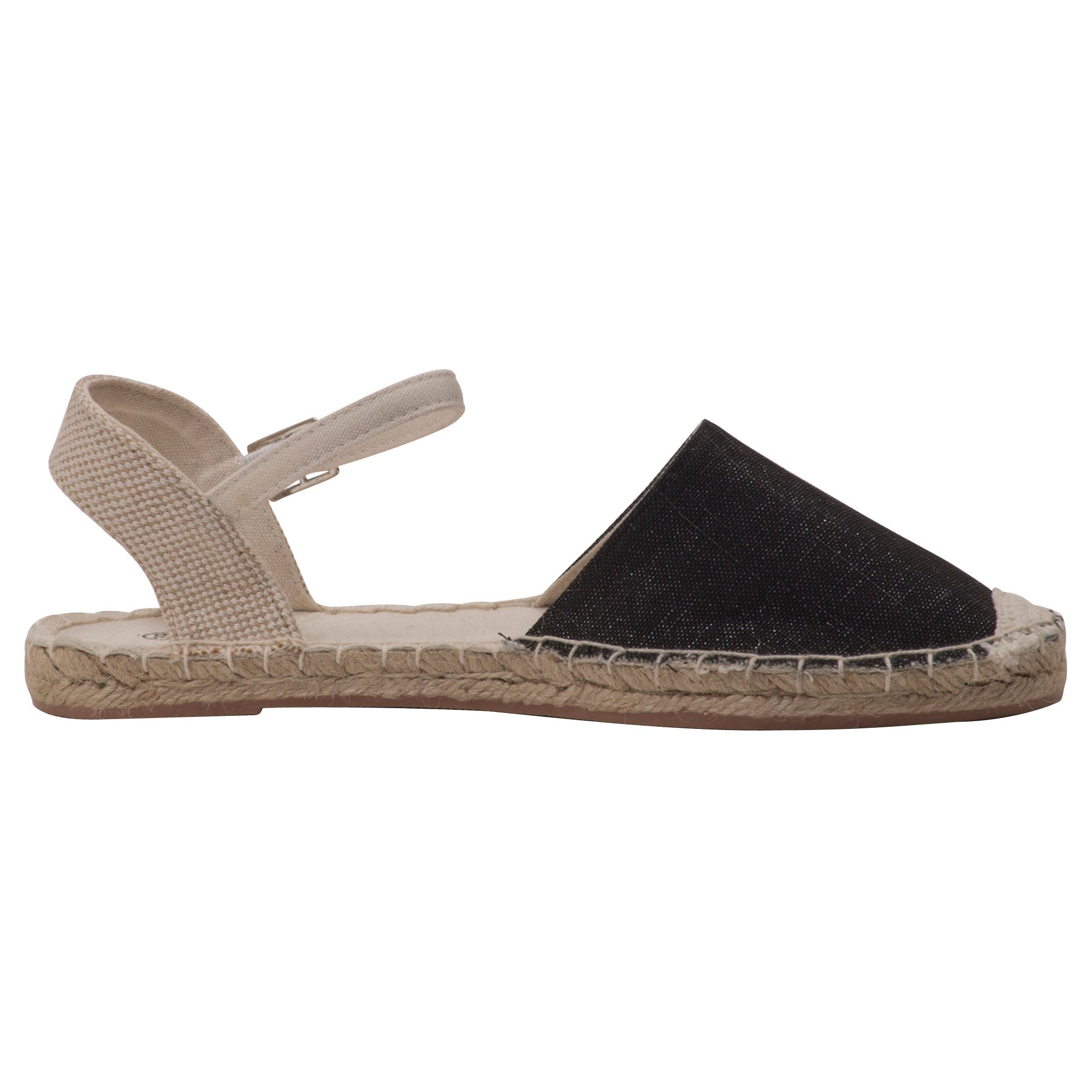 Japanwelt Espadrilles für Damen I Riemchen - Sommer-Latschen Espandrillos Damen-Slipper Sommerschuhe Leinenschuhe Spanisch Leinenschuhe Plateau Mokassin Espandrilles Schlüpfschuhe Halbschuhe