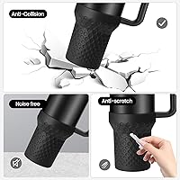 Vista 19 de Botas de silicona para Stanley, protector inferior de copa, accesorios para Stanley Quencher H2.0 FlowState Tumbler 20oz/20oz/30oz/Stanley Adventure