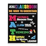 Dazzlewall Math Motivational Wall Decor, Math Classroom Wall Art Inspirational Quote Poster for School Decorative Supplies 12×16 in Unframed