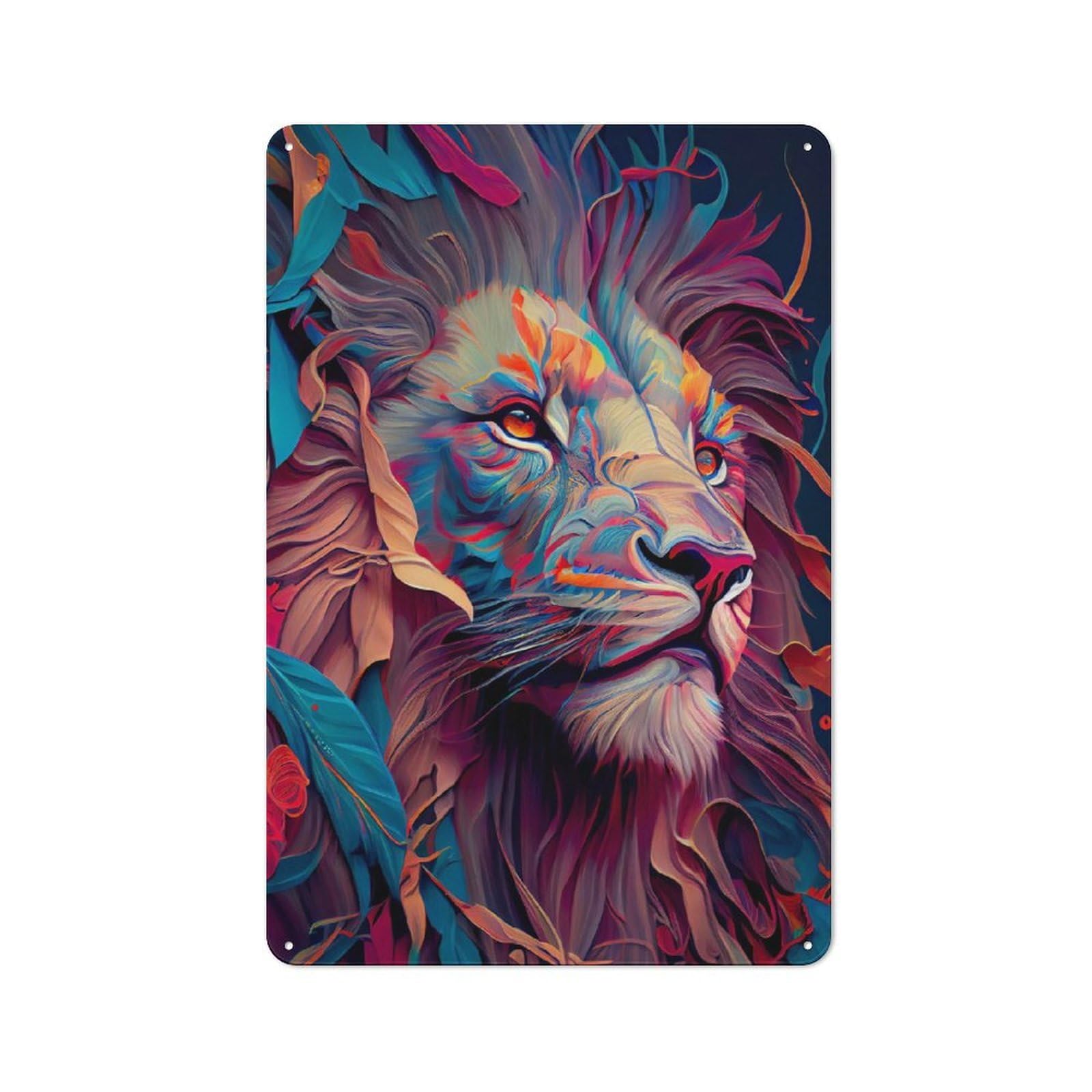 Rustic The Pride Lion Decorative Tin Sign 30x20cm, Cottage Wall Art for Cottage, Kitchen, Hallway Or Breakfast Nook