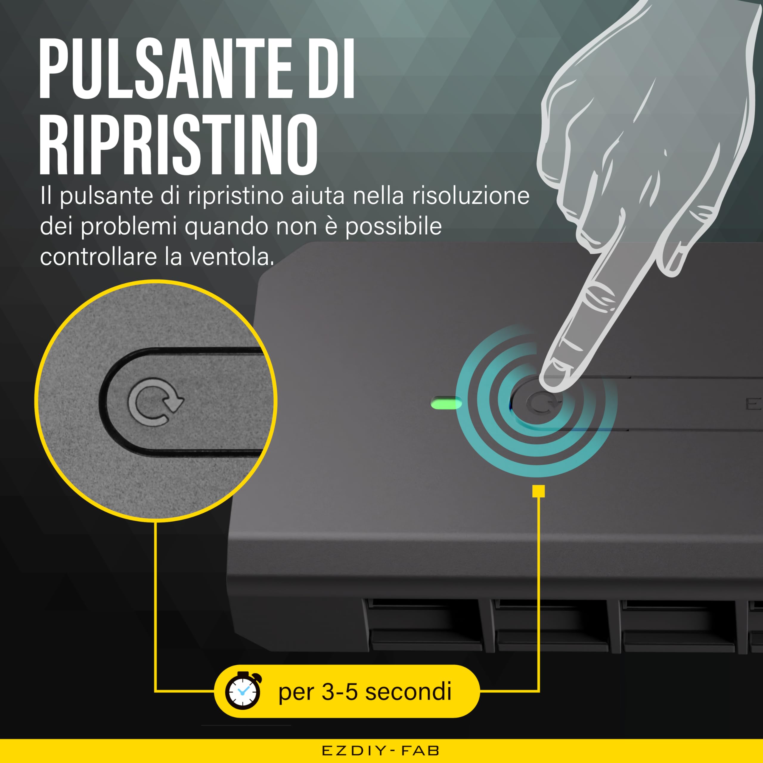 EZDIY-FAB 10 Porte RGB Fan Hub-I per Ventole PC,Supporto per Ventole RGB a 6 pin EZDIY-FAB,con 2X 5V 3Pin per Dispositivi ARGB,con Cavo di Alimentazione SATA e Telecomando,Scheda Madre Sync