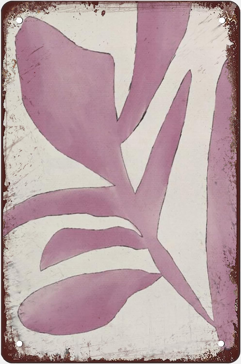 Kwqdozf As Pic Vintage Metal Tin Sign Blush Abstract Wall Art For Home Kitchen, 8X12 Inch