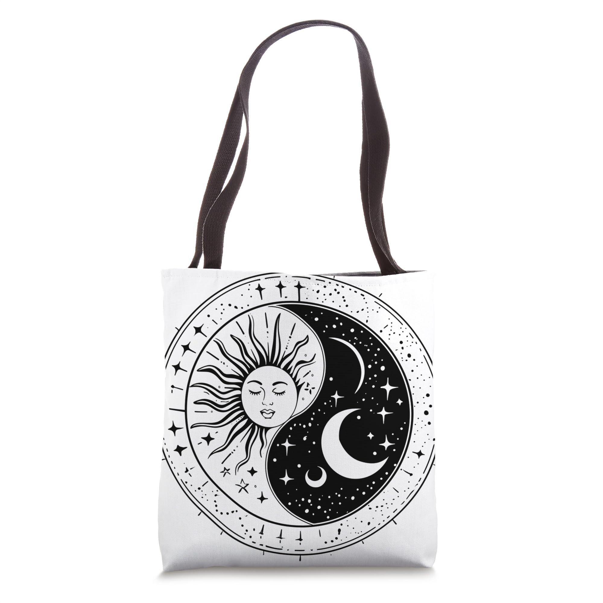 Yin Yang | sun and moon Tote Bag : Clothing, Shoes ...