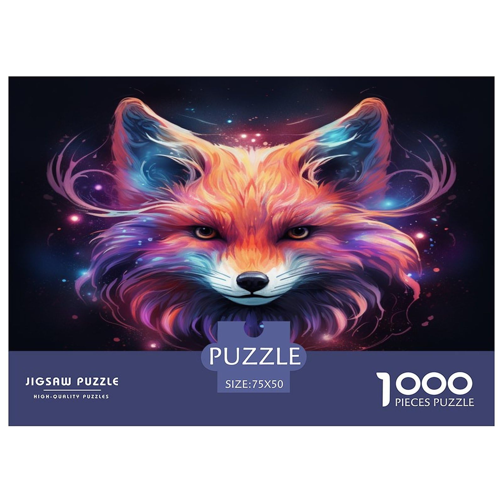 Fox Jigsaw Puzzle Puzzle 1000 sztuk do dekoracji domu gra edukacyjna dla domu i dorosłych 1000 sztuk puzzle wyzwanie zabawka 1000 sztuk 1000 sztuk (75 x 50 cm)