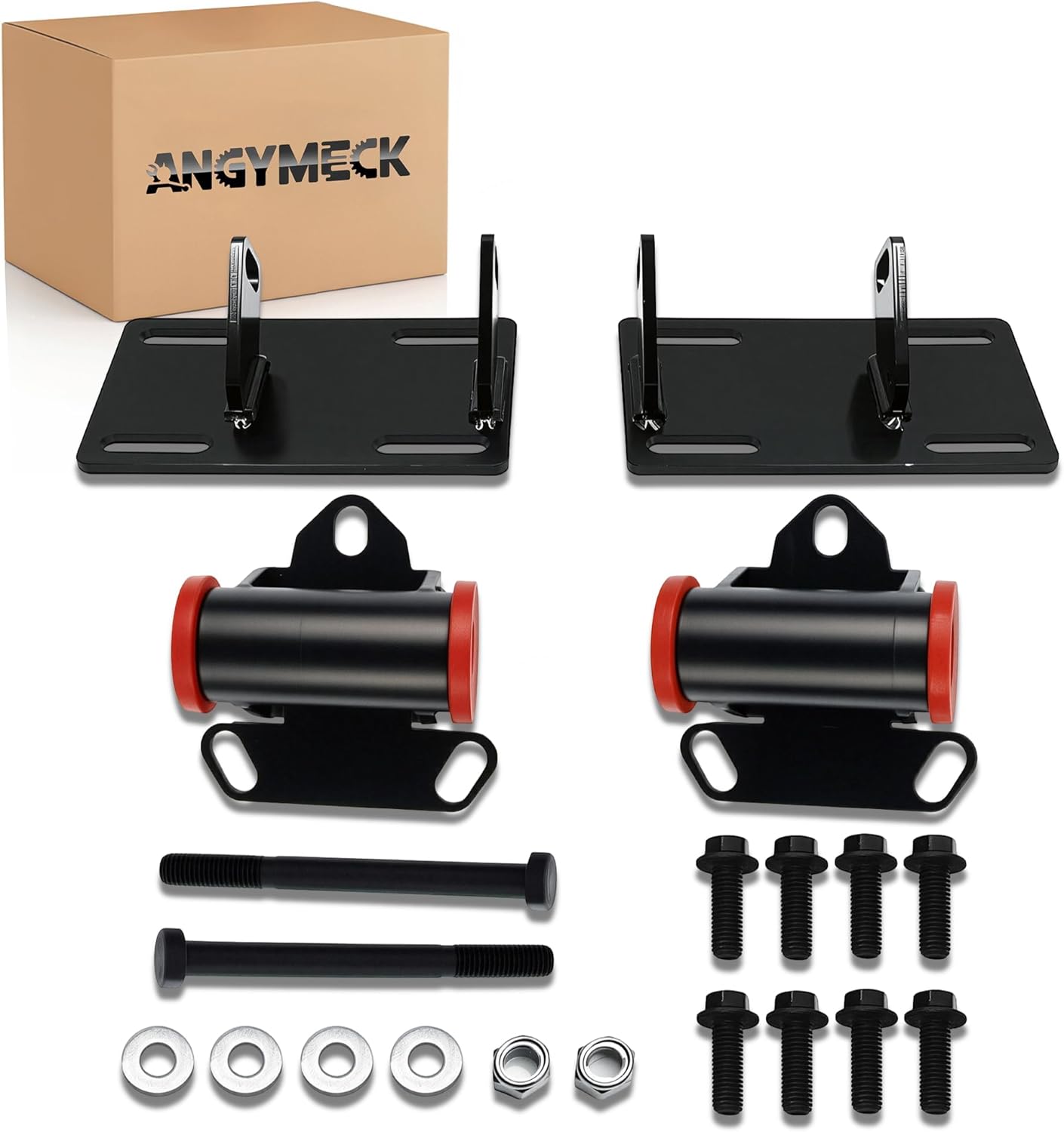 LS Engine Mount Adapter Plates & Polyurethane Frame Mount Swap Kit Compatible with 1982-2004 Chevy S10 Blazer/GMC Sonoma S15 Jimmy 2WD, for LS1 LS2 LS3 LS6 LSX LQ4 LQ9 4.8L 5.3L 6.0L 6.2L