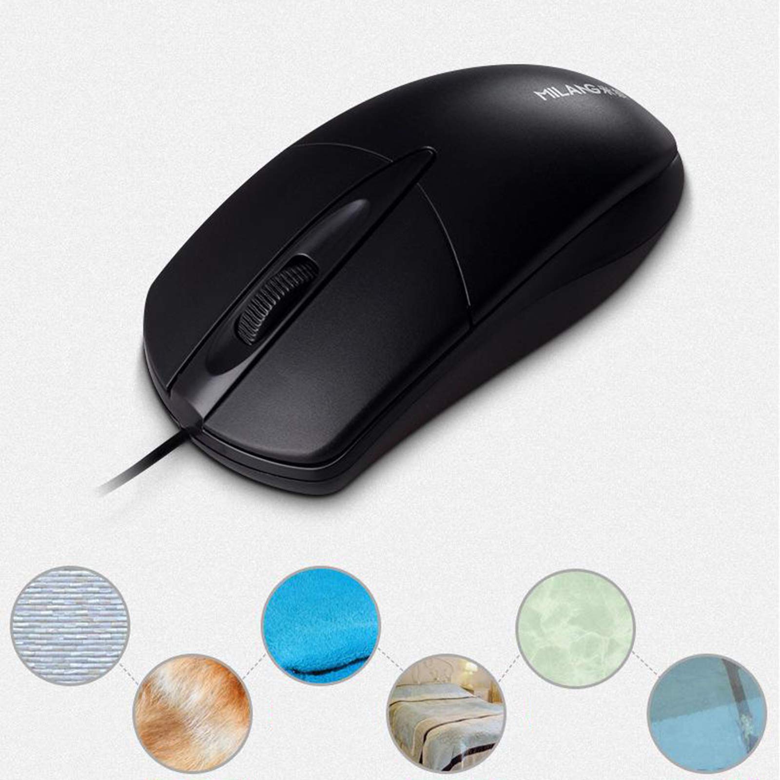 10 set di mouse da gioco USB ottico da 1000 DPI a 3 pulsanti, mouse da gioco per computer portatili e PC