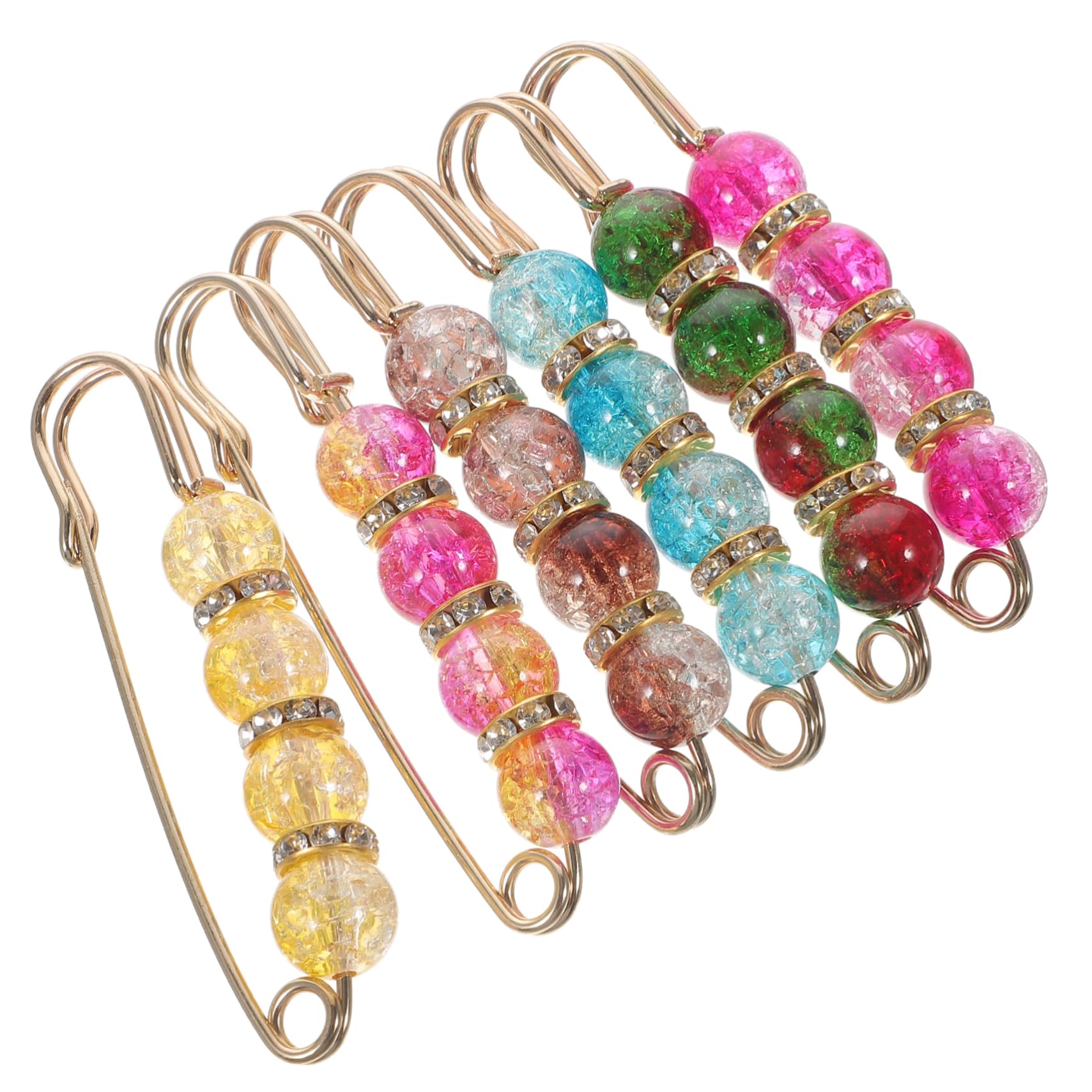 Anneome 5 Set Di Spille E Spille Di Sicurezza Per Donne Spilla Piccola Per Scialle Clip Elastica Per Cintura Regolatore Decorativo 6 Pezzi * 5