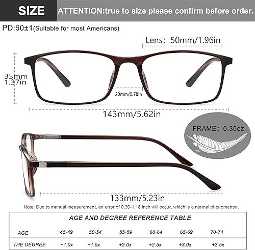 Miniatura 3 de YTDBNS Lentes de lectura con bloqueo de luz azul, paquete de 3 unidades, para lectura de computadora, hombres y mujeres, bisagra de resorte