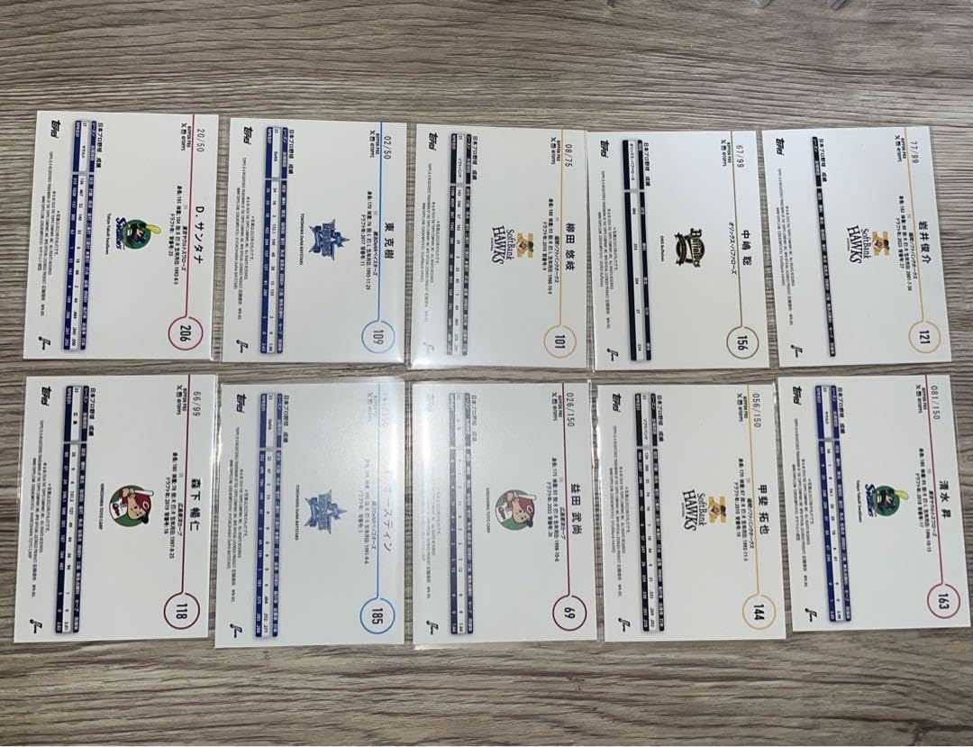 Amazon.co.jp: topps npb 2024 シリアル パラレル まとめ売り 10枚 