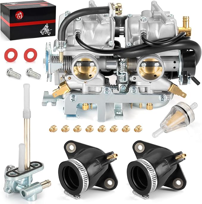 2 Carburetor Rebuild Kits For Yamaha XVS650 V-Star 1998-2016 – Includes Float, Gaskets & Parts