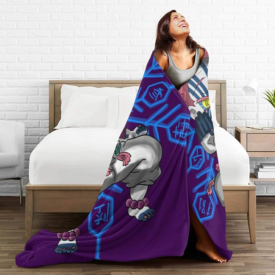 Amazon｜猗窩座 オシャレ 毛布 ブランケット 大判 タオルケット厚手