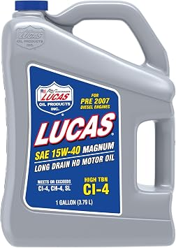 Lucas Oil 10076 SAE 15W-40 Magnum High TBN CI-4 Oil, 1 Gallon