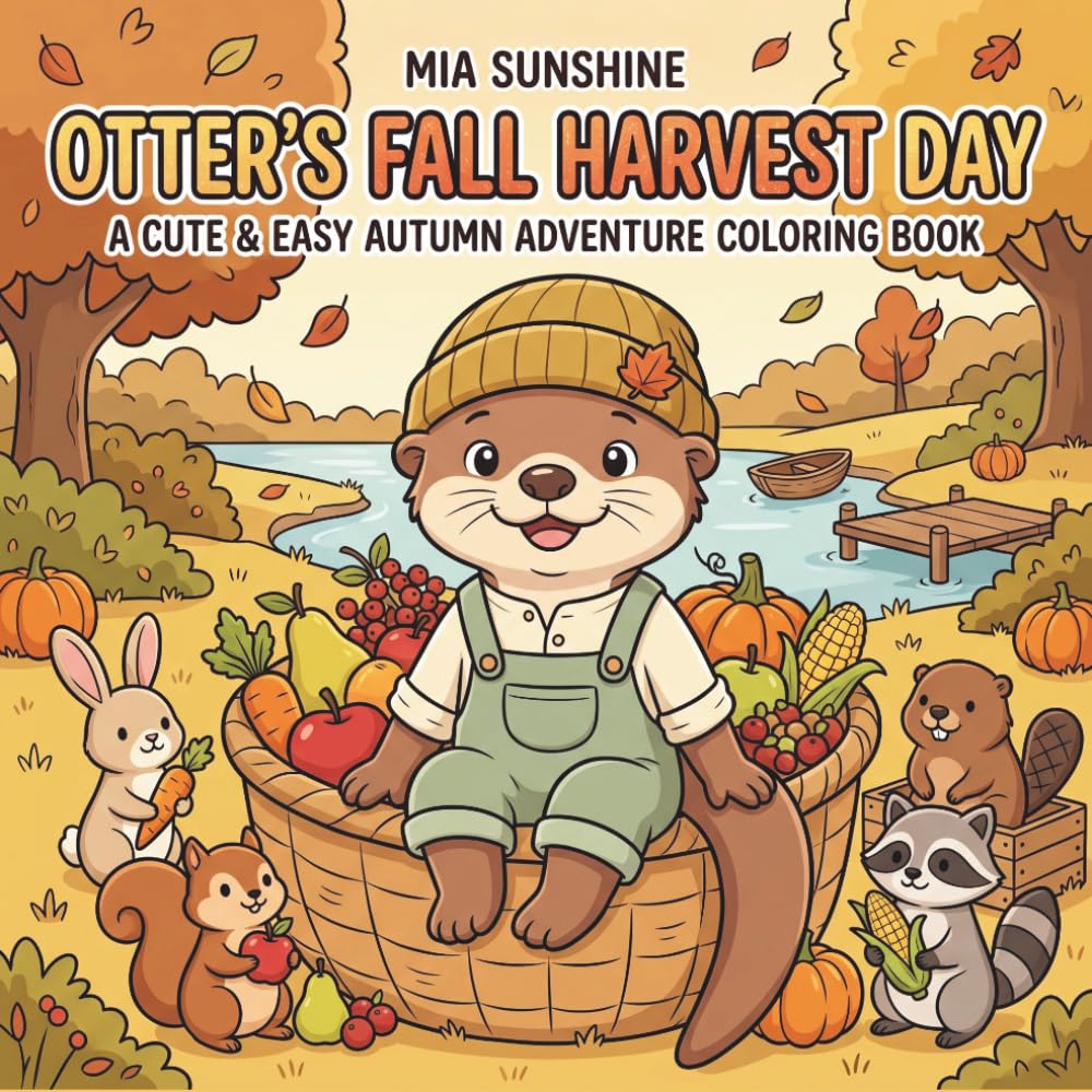 Otter's Fall Harvest Day - A Cute & Easy Autumn Adventure Coloring Book: Adorable Otter Designs for Cozy and Relaxing Fall Coloring (Autumn Animal Coloring Book 2026)