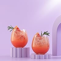 Vista 8 de JoyJolt Spirits - Copas de vino sin tallo para vino tinto o blanco (juego de 4) - 15 onzas