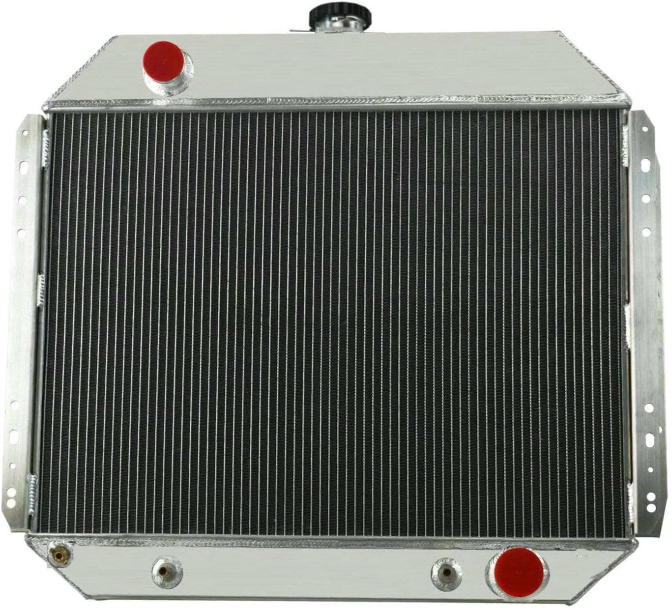 4 Row Core Radiator For 66-79 Ford F-Series F100 F150 F250 F350 Bronco Pickup Truck Chevy V8 Swap Engine 67 68 69 70 71 72 73 74 75 76 77 78 All Aluminum Engine Radiator