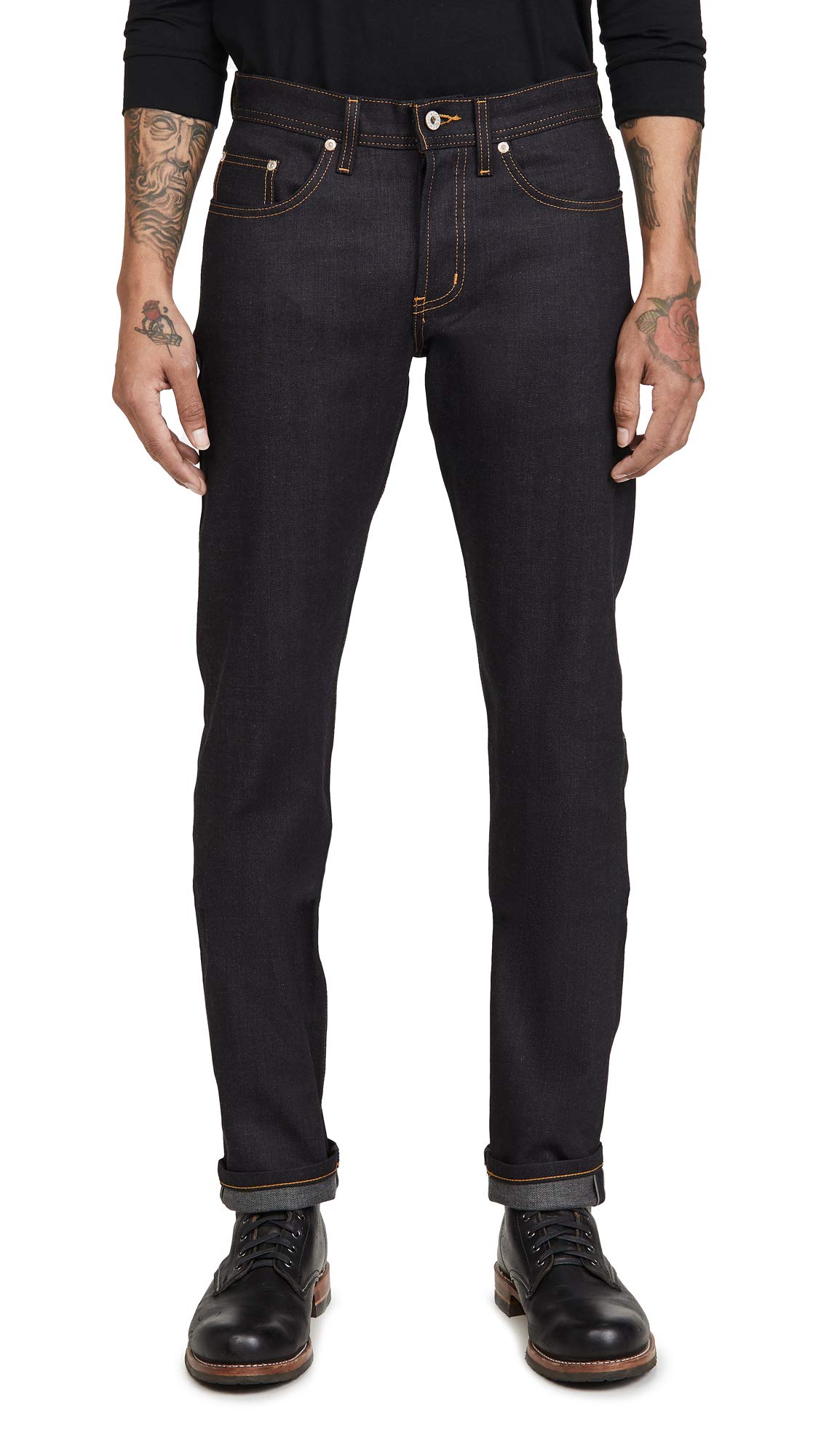 Naked & Famous Denim Men's Weird Guy in Deep Indigo Stretch Selvedge Jeans