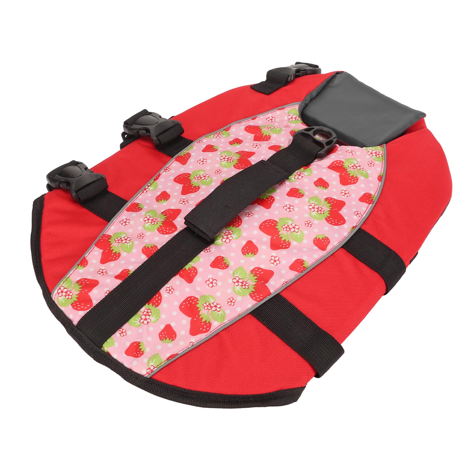 Gilet de flottement pour chiens, gilet de sauvetage pour chiens à la mode à haute flottabilité, design réglable avec crochet et poignée arrière pour la (L)