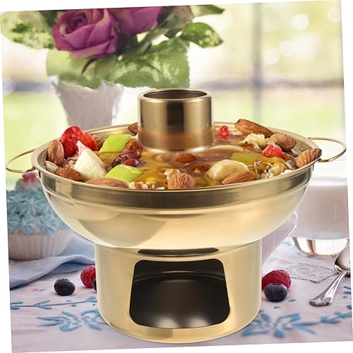 Miniatura 3 de Juego de barbacoa de acero inoxidable para hacer fondue de 7.1 in, chino Shabu Shabu, olla caliente, cacerola, olla para derretir chocolate,