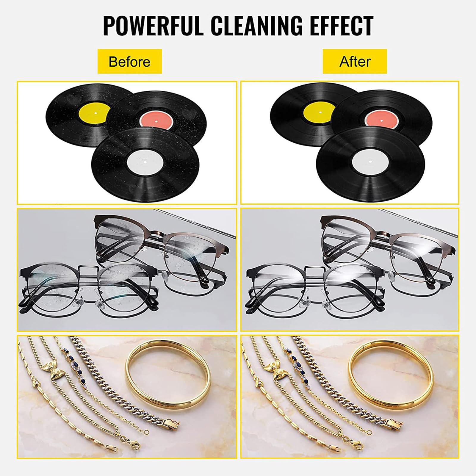 Pulitore Per Dischi In Vinile A Ultrasuoni Da 6 Litri, 40 KHZ, Macchina Per La Pulizia Del Vinile Con Rotazione Automatica, Timer E Controllo Della Temperatura, Lavatrice Professionale Per Dischi