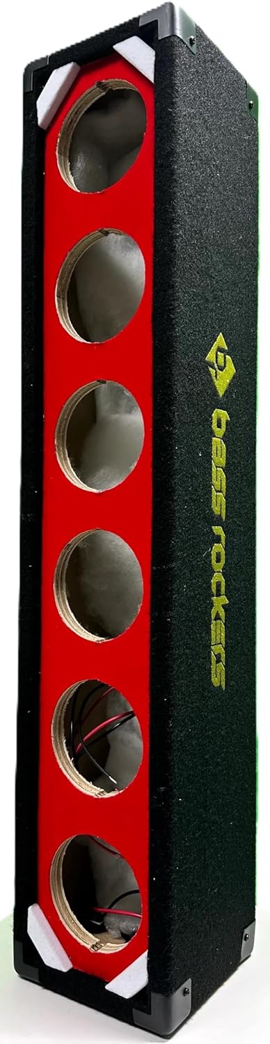 Bass Rockers 6 Tweeter Array Box Enclosure for 4" Tweeters or Speakers for Xtreme Durable Strong Wood Subwoofer Boxes Color Carpet Chuchera Horn Brazilian Style