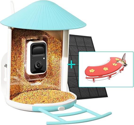 Netvue Smart Hummingbird Feeder with Camera, Bird Houses for Outside