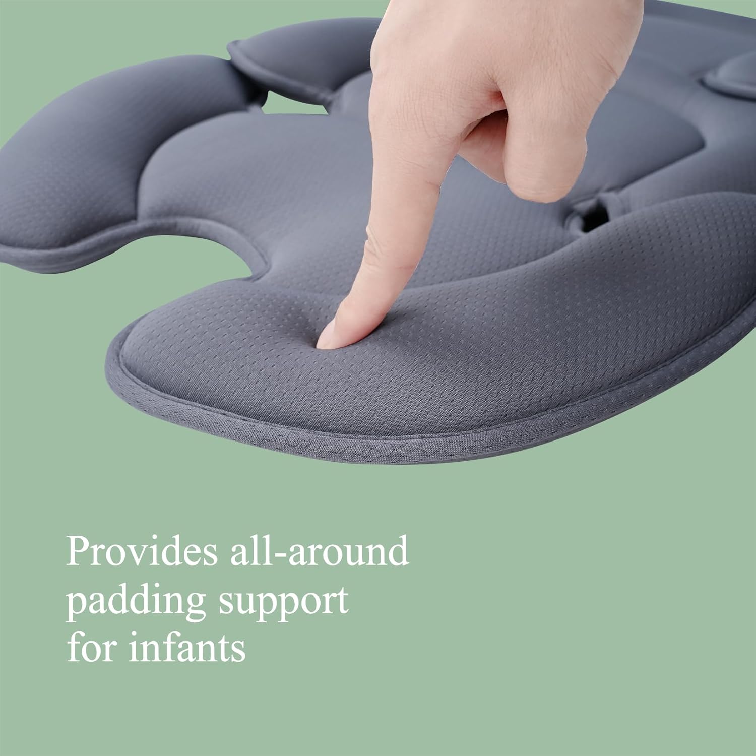 Innokids Infant Car Seat Insert, Car Seat Head and Body Supports for Babies, Soft Car Seat Insert Cushion Pad Suit for Infant Car Seats and Baby Strollers(Grey)