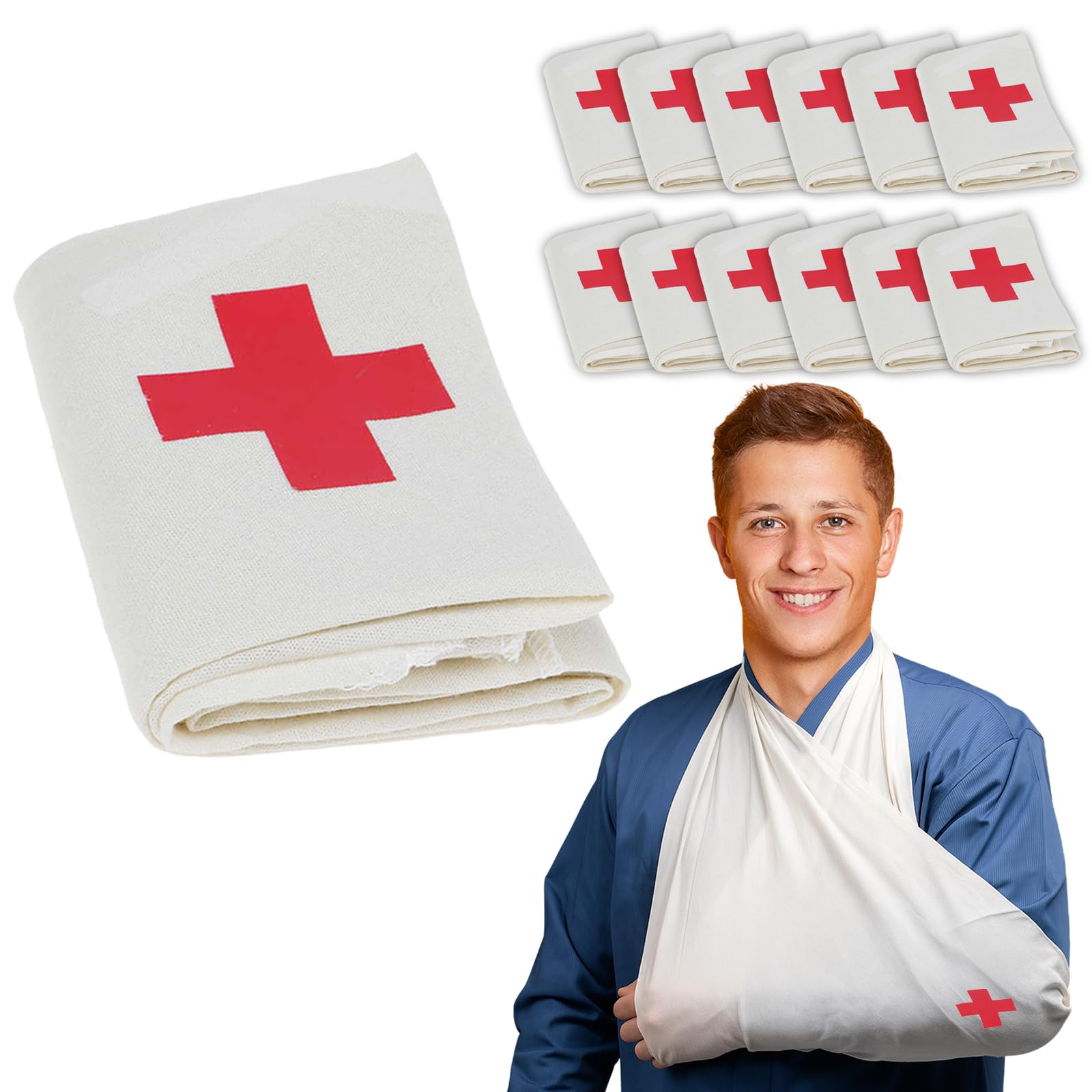 Kit di formazione Pronto Soccorso con bendaggio triangolare e rotolo