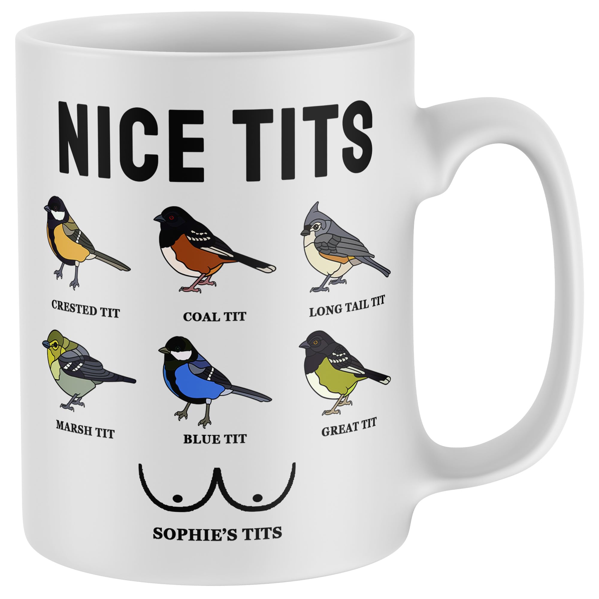 Purple Print House Personalised Nice Tits Mug Funny Custom Valentines Day Tea Coffee Cup