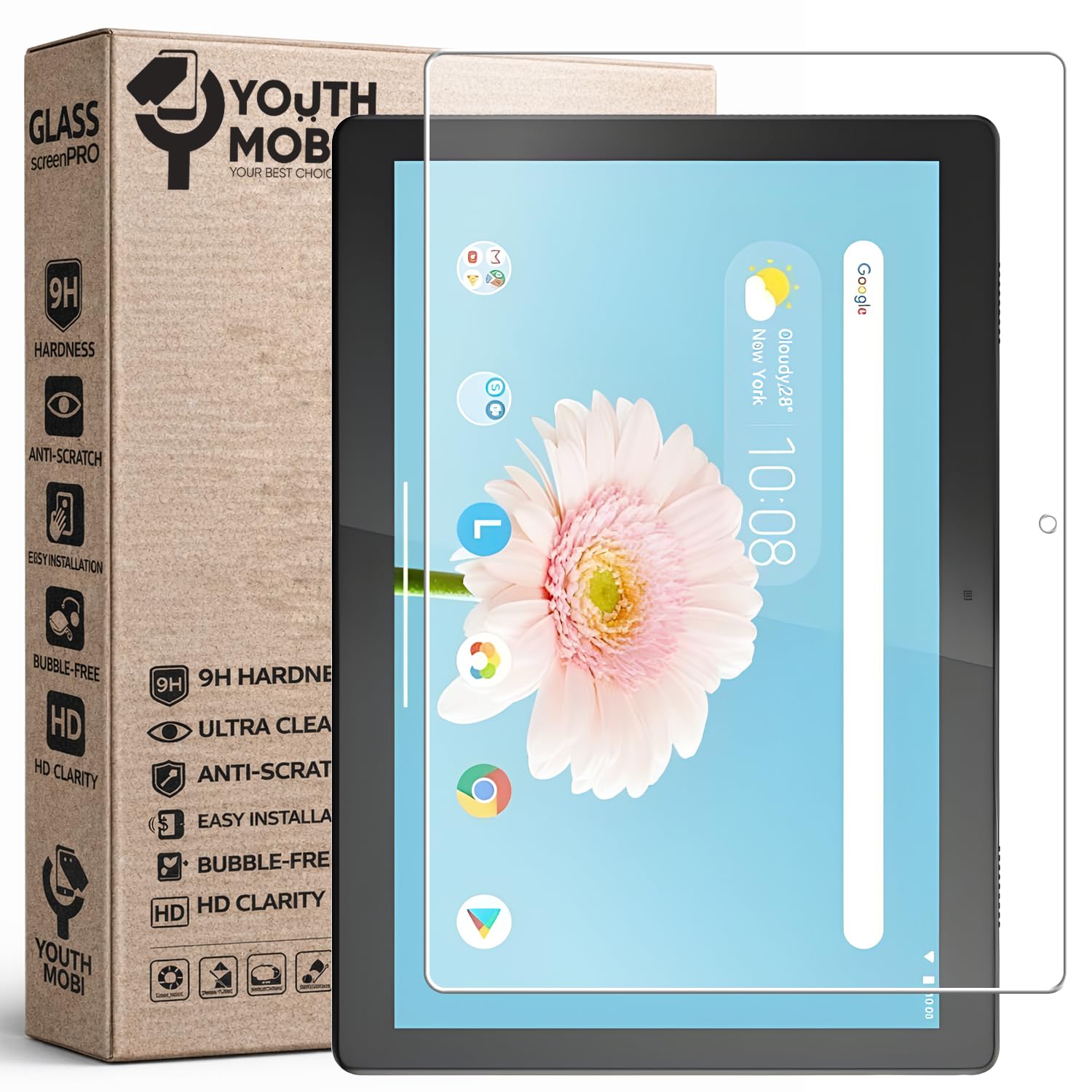 Tempered Glass Screen Protector for Lenovo Tab M10 HD (10.1" inch) TB-X505F TB-X505L Anti-Scratch & Smudge Proof (Transparent) (Pack Of 1)-image-27