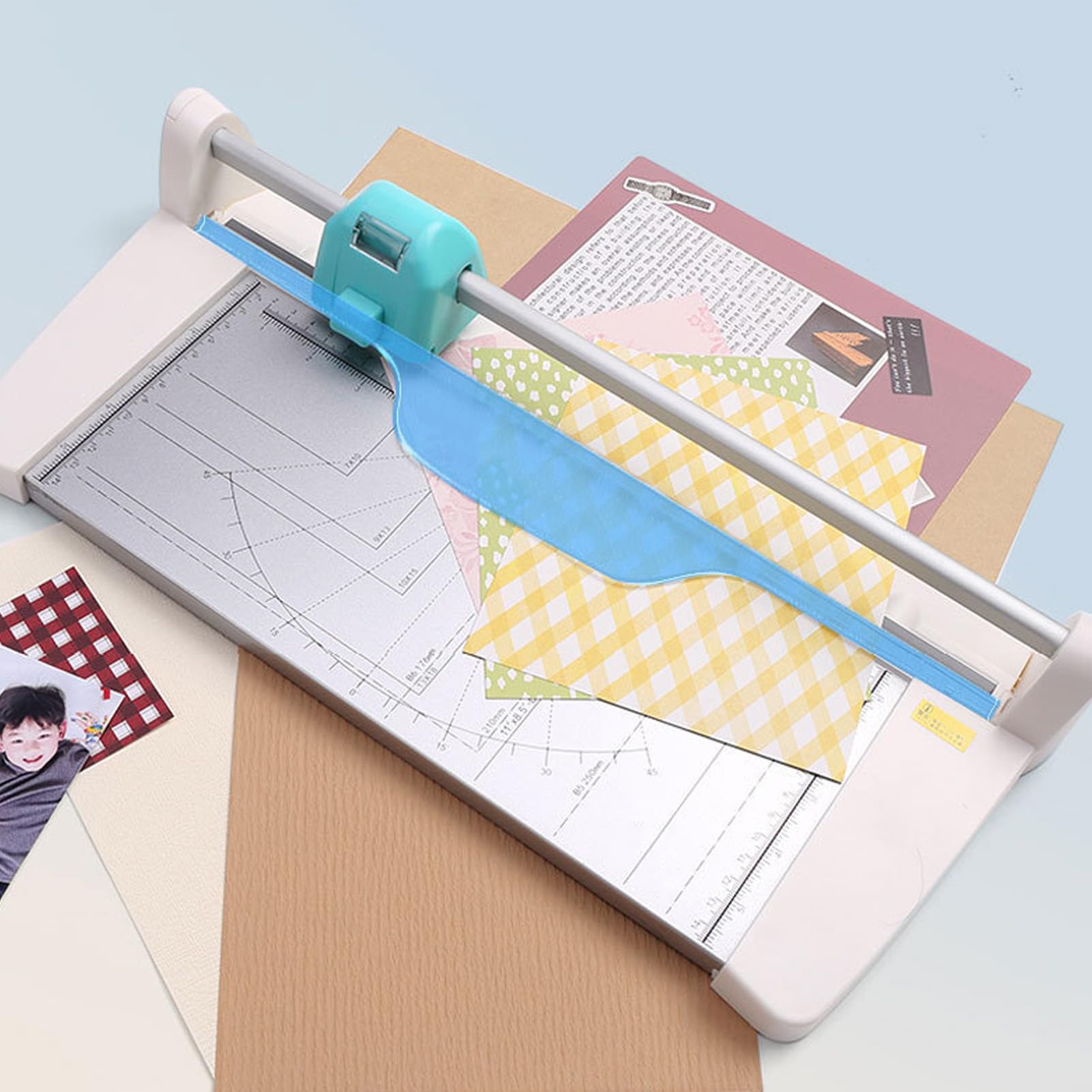 Taglierina di Carta Portatile, Taglierina di Carta 4 in 1 Utensile da Taglio per Carta con 4 Lame Diverse per Realizzare Album di Foto