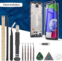 RongZy Samsung Galaxy A52s 5G LCD Kijelző és Érintőképernyő Csere Készlet Kerettel - Fekete Színben, Szerszámokkal, A528B 2021 Modellhez 7